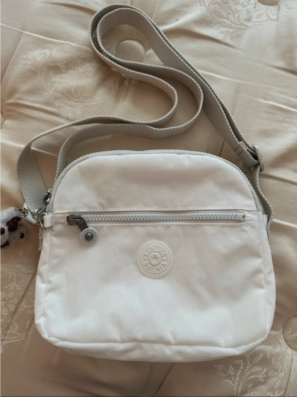 Kipling White Crossbody Bag with Adjustable Strap